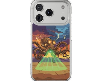 Steampunk Octopus UFO phone case | Magnetic Clear Impact Case