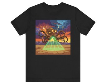Steampunk Octopus UFO T-Shirt | BlakOpal ScI-fi Original Artwork