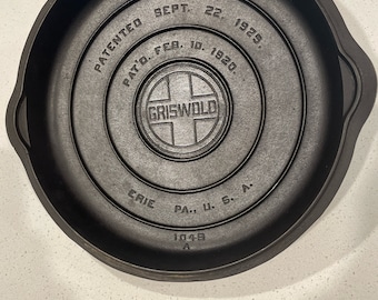 Fully Restored Griswold No. 9 High Dome Fully Marked Raised Letter Self Basting Cast Iron Skillet Cover HTF 1049A