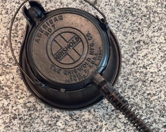 グリスウォルド ワッフルアイロン ハート JULY.11.1922 WOW - AMAZING PIECE!! Antique Selden Griswold Patented 1880