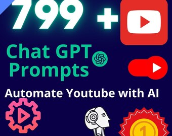 799+ ChatGPT-prompts |Contentcreatie op YouTube | Kopiëren en plakken | Automatiseer je kanaal |contentmaker |Snelle AI | Chatgpt-berichten