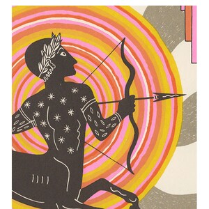 Sagittaire astrologie sérigraphie horoscope art