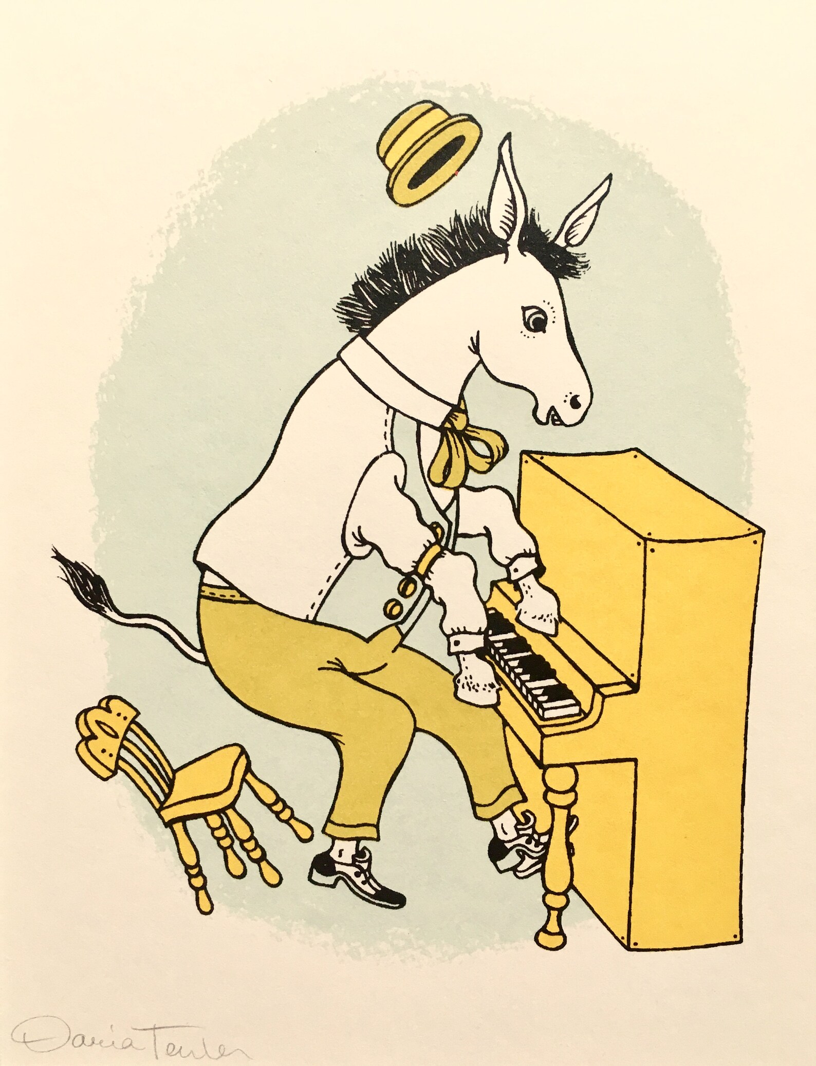 Matted honky tonk donkey silkscreen Etsy 日本