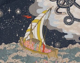 wind snakes and the fruit ship silkscreen