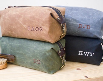 Personalized Toiletry Bag for Men, Men's Dopp Kit, Groomsmen Gift, Father's Day Gift, Made in USA