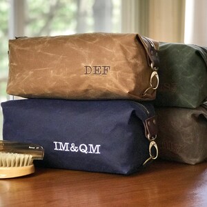 Personalized Toiletry Bag for Men, Men's Dopp Kit, Groomsmen Gift, Father's Day Gift, Made in USA image 5
