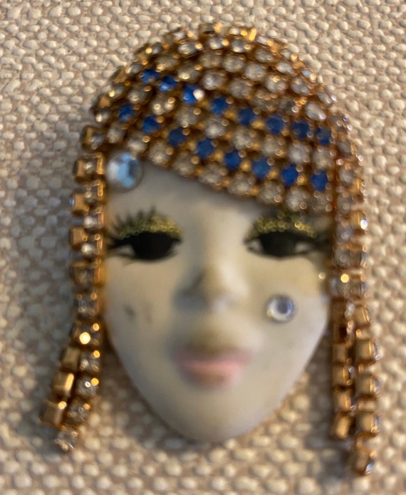 Marsha Bauer Porcelain Bisque Flapper Rhinestone B