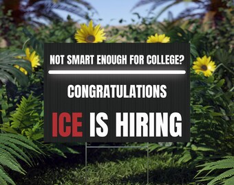 Satirical Political Protest Yard Sign | Immigration Commentary, Free Speech