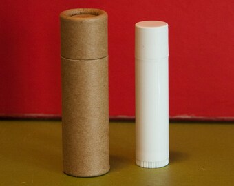 12 Eco Lip Balm Tubes .3oz 8.5g - Kraft Paper Cardboard Push-Up Cosmetics 1/3 0.3 ounce .3 ml g