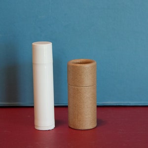 100 Eco Lip Balm Tubes .25oz 7g, Wholesale Kraft Paper Push Up Cosmetics Container, Bulk Sustainable Packaging image 4