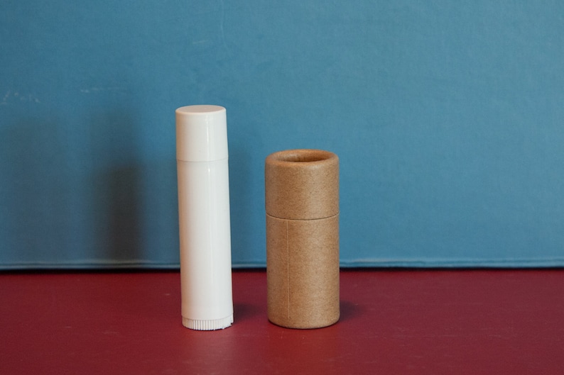 100 Eco Lip Balm Tubes .25oz 7g, Wholesale Kraft Paper Push Up Cosmetics Container, Bulk Sustainable Packaging image 4