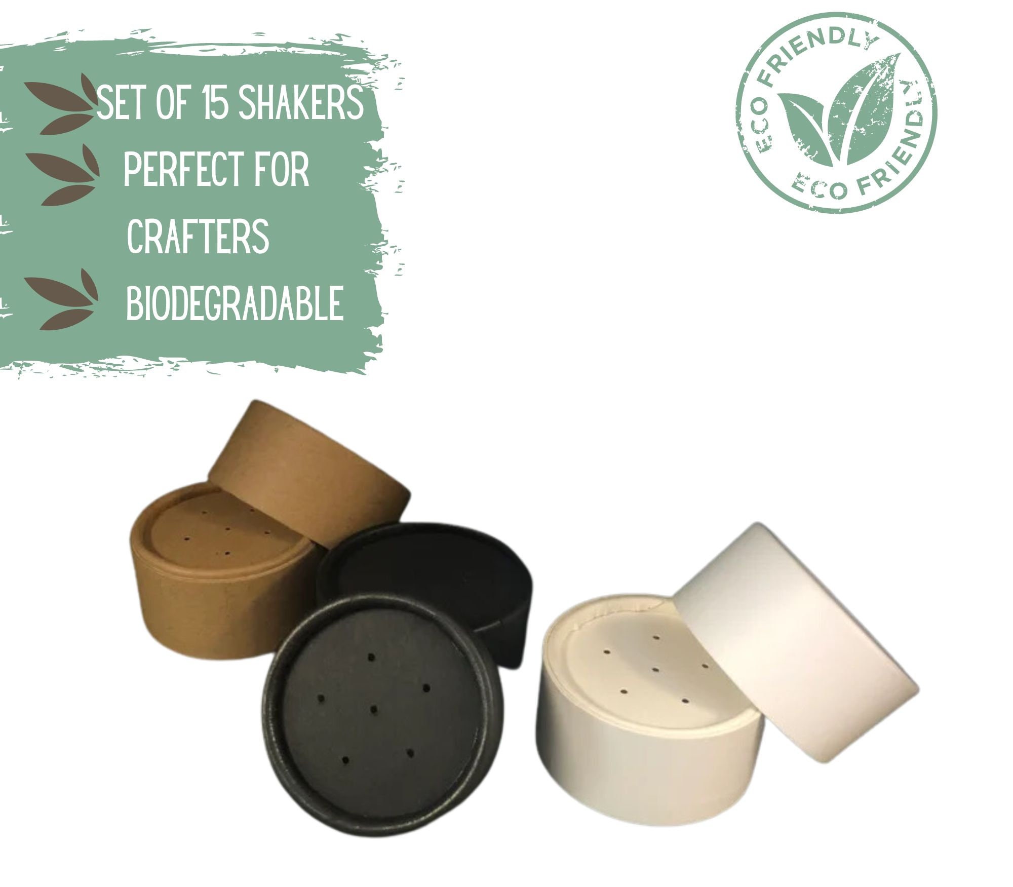 Kraft Paper Tube Box with Sifter, Kraft Cardboard Container Salt Shaker