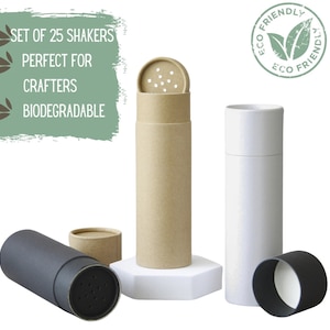 25 vasetti in polvere ecologici da 4 once 115 g - Imballaggio ecologico per cosmetici e alimenti, imballaggio cosmetico a spreco zero, imballaggio biodegradabile