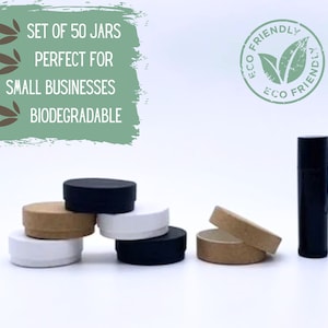 50 frascos de cosméticos .3oz 8.5g, empaque ecológico, mini frascos, empaque de cosméticos biodegradables