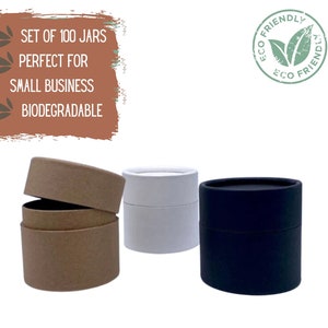 100 frascos biodegradables al por mayor 4 oz 120 g - Loción o mantequilla corporal, frascos biodegradables para crema facial y cosméticos