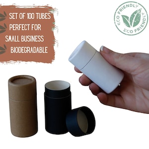 100 tubos de bálsamo push up al por mayor, 1,25 oz 35 g, Envase ecológico para desodorantes y cosméticos naturales, Envase sostenible, 1,25 onza 35 ml