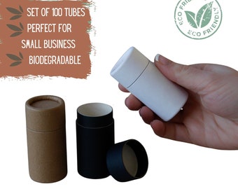 100 tubos de bálsamo push up al por mayor, 1,25 oz 35 g, Envase ecológico para desodorantes y cosméticos naturales, Envase sostenible, 1,25 onza 35 ml