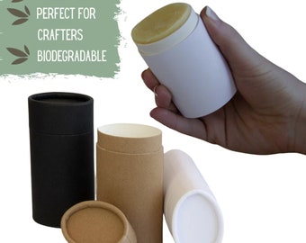 25 Push Up Tubes 2.5oz 70g - Eco Friendly Packaging for Natural Deodorant and Cosmetics, Compostable Eco Packaging - 2.5 ounce 70 ml