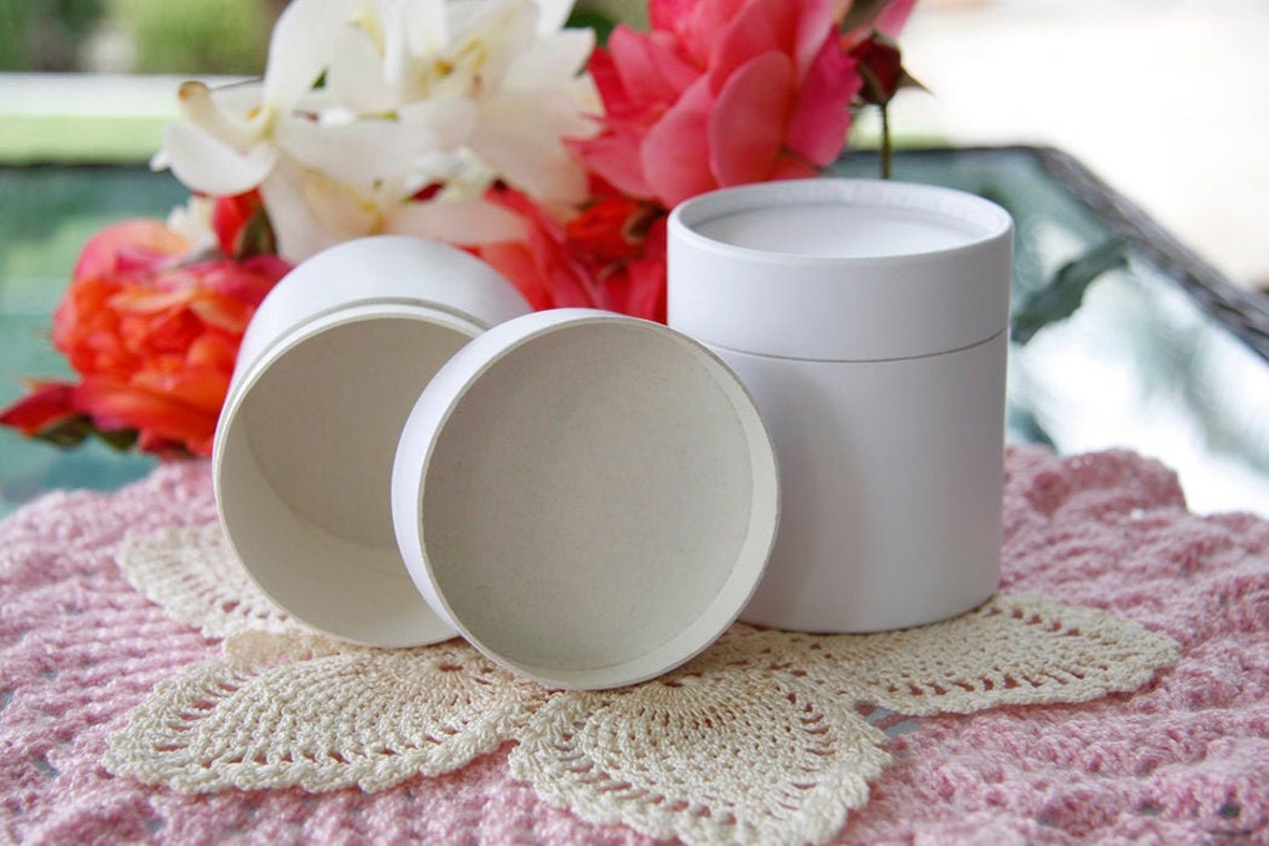 20 Eco Coated White Paper Jars 5 Oz / 140g Cosmetic Packaging Etsy