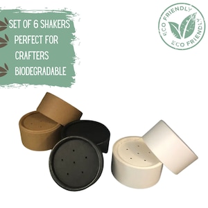 6 Eco Packaging Powder Jars 1oz 30g - Small Jars, Biodegradable Eco Packaging for Cosmetics and Food, Zero Waste Cosmetic Packaging