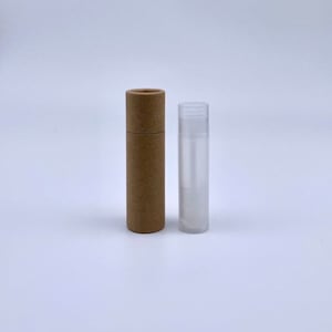 100 Eco Friendly Lip Balm Tubes .3oz 8.5g, Bulk Kraft Paper Push Up Cosmetic Container, Wholesale Compostable Eco Friendly Packaging image 5