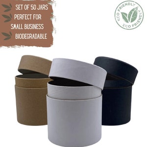 50 tarros de cosméticos al por mayor de 10 oz 295 g - Envases ecológicos para cosméticos para manteca corporal, cremas faciales o lociones, envases biodegradables al por mayor