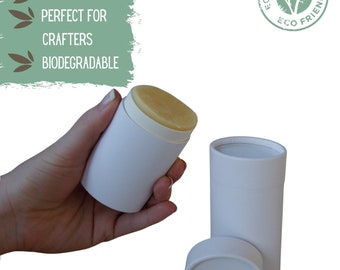 25 Push Up Tubes 2.5oz 70g - Eco Friendly Packaging for Natural Deodorant and Cosmetics, Compostable Eco Packaging - 2.5 ounce 70 ml