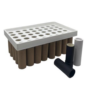 Plateau de remplissage pour tubes en papier réutilisable, imprimé en 3D, outil de remplissage de baume à lèvres en vrac en bioplastique, remplissage par le haut 0,15 once 0,2 0,25 0,3 oz 5 6 ml 7 8,5 10 ml