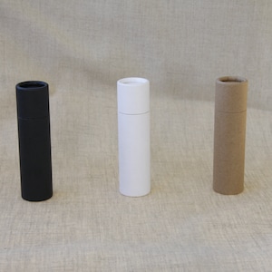 100 Eco Friendly Lip Balm Tubes .3oz 8.5g, Bulk Kraft Paper Push Up Cosmetic Container, Wholesale Compostable Eco Friendly Packaging image 8