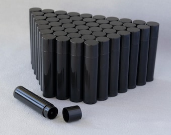 Black Plastic-Free Twisting 0.15 oz Bamboo Plant-Based Eco Sustainable Lip Balm Tube Packaging