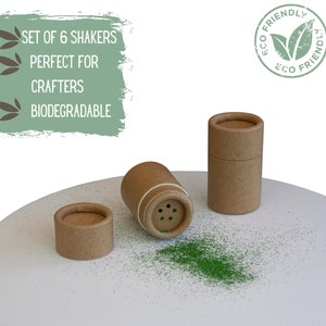 6 Mini envases ecológicos de 0,25 oz y 7 g para alimentos, cosméticos y purpurina, tubos de envasado ecológico compostables, cero residuos