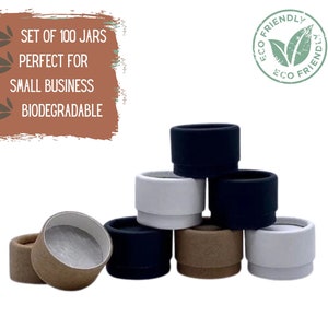 100 mini frascos cosméticos de embalaje ecológico de 0,15 oz y 4,5 ml: frascos pequeños biodegradables, embalaje ecológico, frascos de loción para muestras y viajes