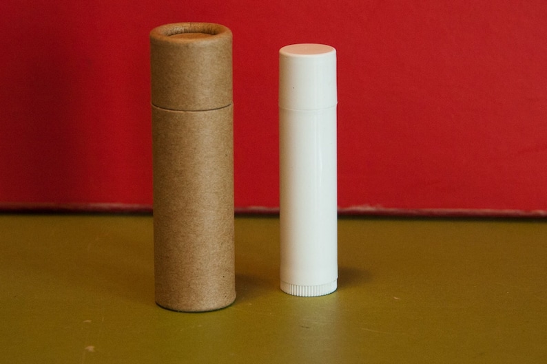100 Eco Friendly Lip Balm Tubes .3oz 8.5g, Bulk Kraft Paper Push Up Cosmetic Container, Wholesale Compostable Eco Friendly Packaging image 6