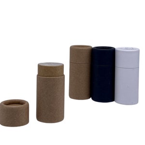 100 Eco Lip Balm Tubes .25oz 7g, Wholesale Kraft Paper Push Up Cosmetics Container, Bulk Sustainable Packaging image 3