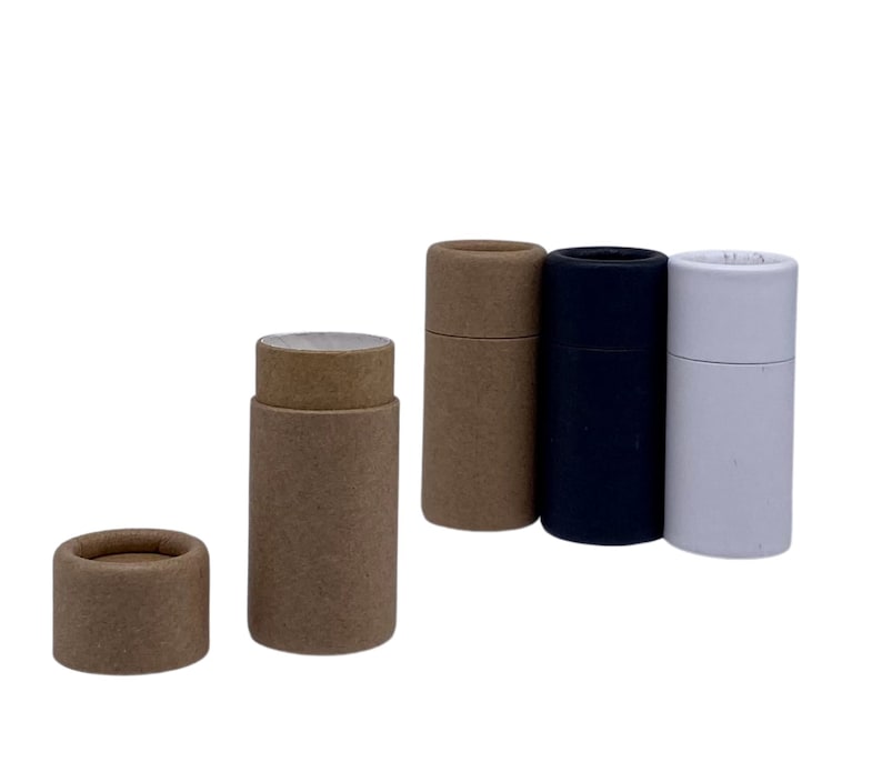 100 Eco Lip Balm Tubes .25oz 7g, Wholesale Kraft Paper Push Up Cosmetics Container, Bulk Sustainable Packaging image 3
