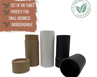 Vente en gros 100 tubes push up 2 oz 60 g - Emballage écologique pour déodorants naturels et cosmétiques, emballage compostable - 2 oz 60 ml