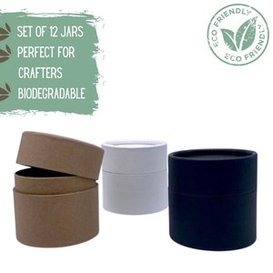 12 tarros ecológicos de 4 oz 120 g: loción o manteca corporal, tarros biodegradables para crema facial y cosméticos, embalaje ecológico compostable