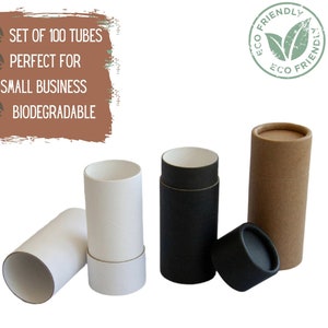 100 tubos Push Up al por mayor de 2 oz 60 g - Embalaje ecológico para desodorantes y cosméticos naturales, embalaje compostable - 2 onzas 60 ml