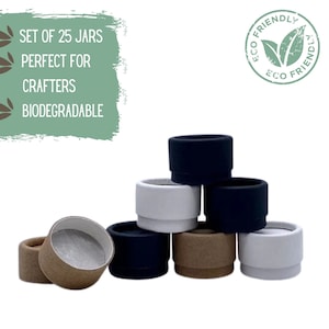 25 mini vasetti per cosmetici, 0,15 once 4,5 g - Confezione ecologica, vasetti piccoli biodegradabili, confezione ecologica, vasetti per lozioni per campioni e viaggi