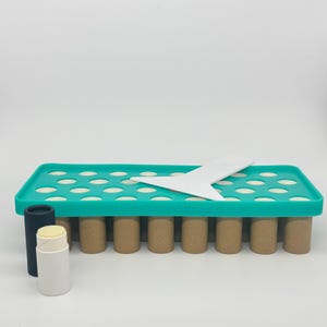 Paper Tube Filling Tray Reusable 3D Printed Silicone Top Fill Bulk Lip Balm Filling Tool 0.15 ounce 0.2 0.25 0.3 oz 5 6 ml 7 8.5 10 g