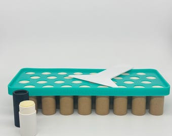 Paper Tube Filling Tray Reusable 3D Printed Silicone Top Fill Bulk Lip Balm Filling Tool 0.15 ounce 0.2 0.25 0.3 oz 5 6 ml 7 8.5 10 g