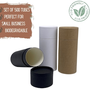 500 Wholesale Eco Push Up Tubes 2.5oz 70g - Sustainable Packaging for Natural Deodorant and Cosmetics- 2.5 ounce 70 ml