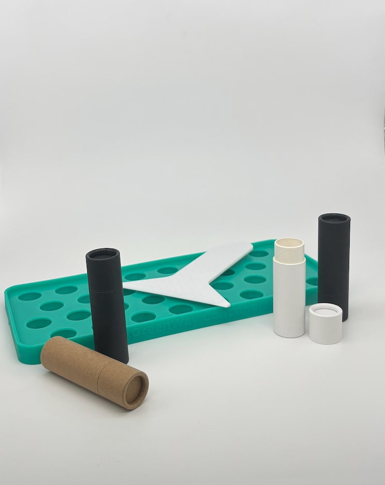 12 Eco Friendly Lip Balm Tubes .3oz 8.5g, Biodegradable Kraft Paper Cardboard Push Up DIY Cosmetic Container, Home Craft Packaging image 10