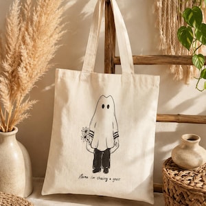 Like Him Inspired Tote Bag | Ghost Character Canvas Tote | Music Fan Gift