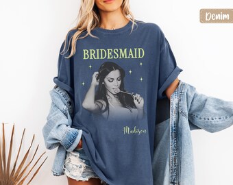 Custom Face Bachelorette Shirt, Personalized Photo Bridesmaid Tee, Comfort Colors Bootleg Rap Tee, 90s Vintage Bridal Party Surprise Gift