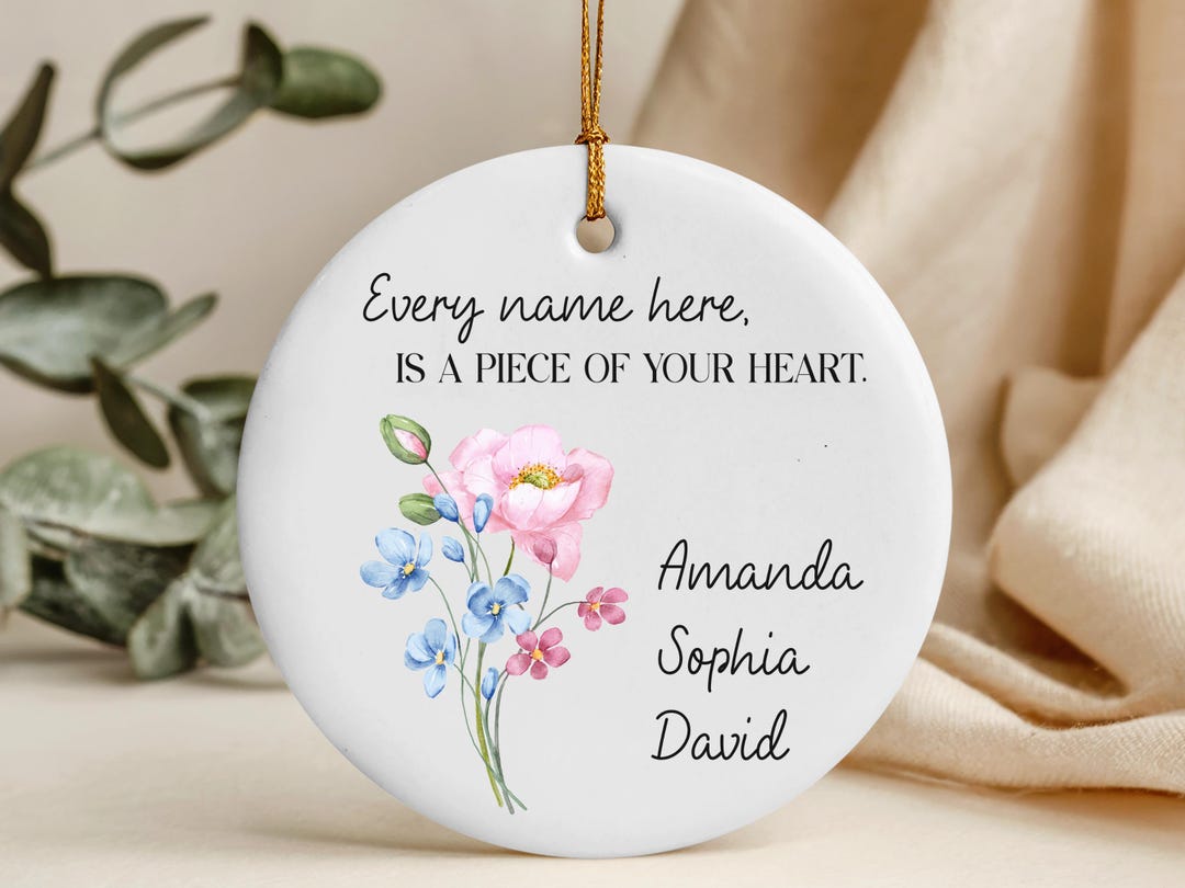 Mom Gift From Kids Personalized Name Ornament Family Names Keepsake ...
