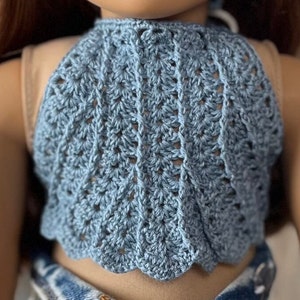 Clamshell halter top for 18in dolls image 1