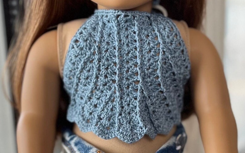 Clamshell halter top for 18in dolls image 1