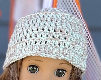 Crochet bucket hat for 18in dolls