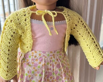 Scalloped tie-front camisole for 18in dolls